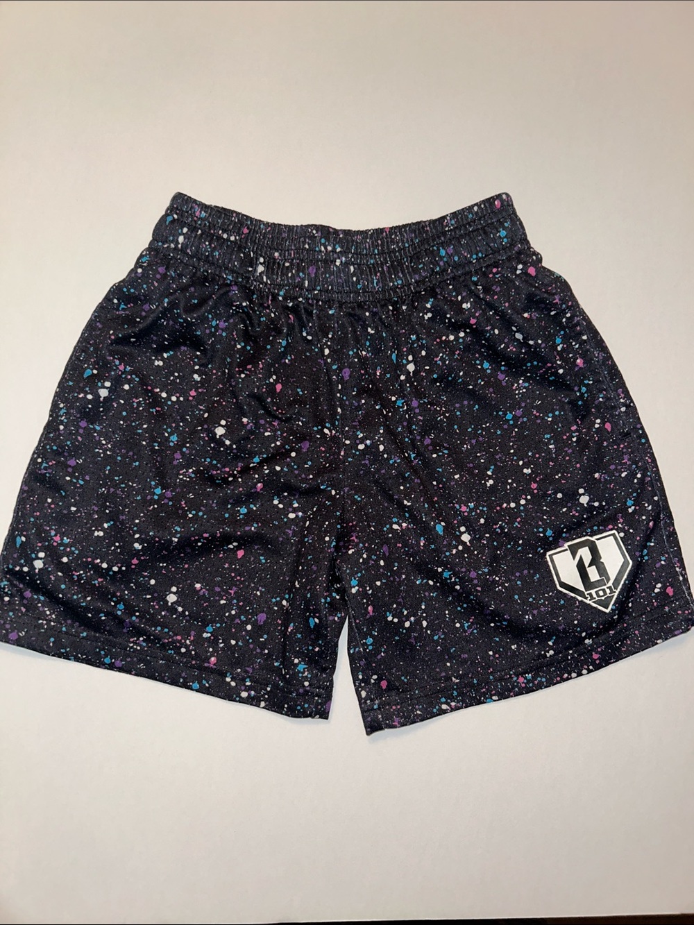 Baseball Lifestyle 101 youth splatter print shorts YS